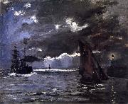 Claude Monet A Seascape,Shipping by Moonlight china oil painting artist